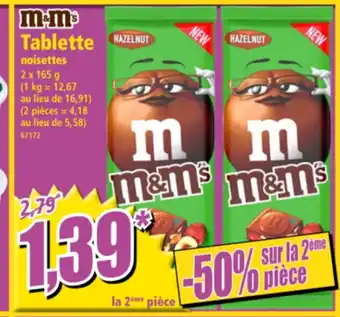 Norma Tablette noisettes offre