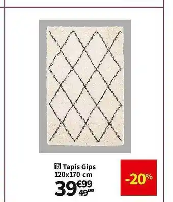 Conforama Tapis gips offre
