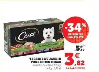 Hyper U Terrine du jardin pour chien césar offre