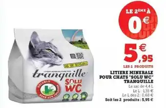 Hyper U Litière minérale pour chats offre