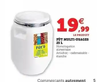 Hyper U Fût multi-usages 25l offre