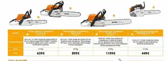 Rural Master Tronçonneuse thermique ms 251 c-be, tronçonneuse thermique ms 261 c-m, tronçonneuse thermique ms 400 c-m, tronçonneuse élague offre