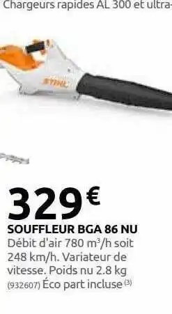Rural Master Souffleur bga 86 nu offre