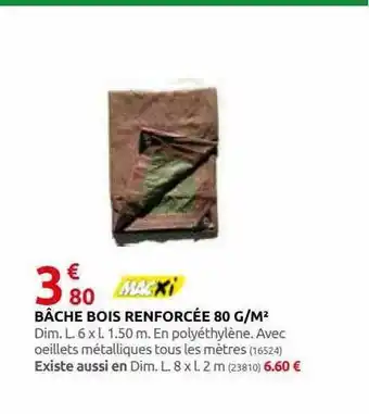 Rural Master Bâche bois renforcée 80 g-m² macxi offre