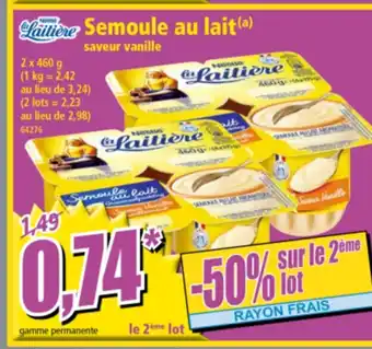 Norma Semoule au lait saveur vanille offre