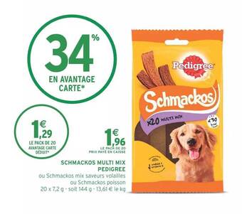 Intermarché Schmackos multi mix pedigree offre