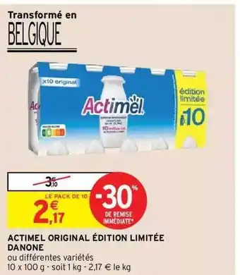 Intermarché Hyper Actimel original édition limitée danone offre