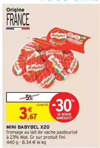 Intermarché Hyper Mini babybel x20 offre