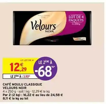 Intermarché Hyper Café moulu classique velours noir offre