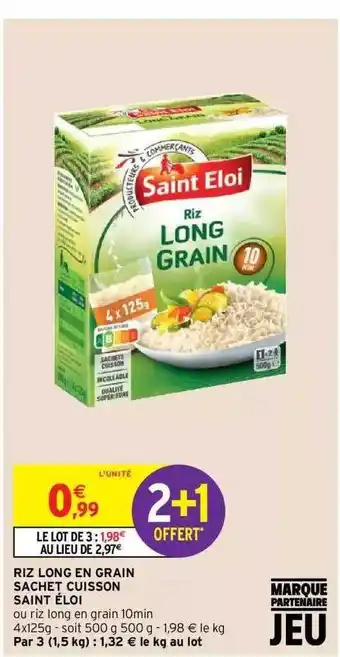 Intermarché Hyper Riz long en grain sachet cuisson saint éloi offre