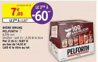 Intermarché Hyper Bière brune pelforth offre