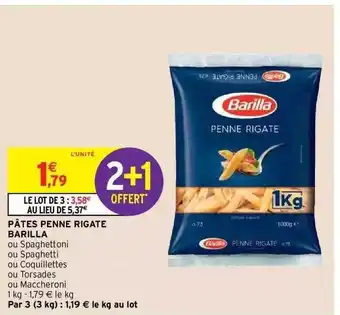Intermarché Hyper Pâtes penne rigate barilla offre