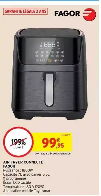 Intermarché Hyper Air fryer connecté fagor offre