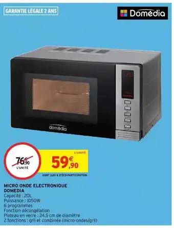Intermarché Hyper Micro onde électronique domédia offre