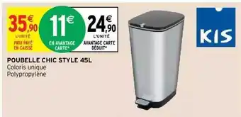 Intermarché Hyper Poubelle chic style 45l kis offre