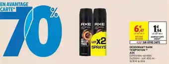 Intermarché Hyper Déodorant dark temptation axe offre