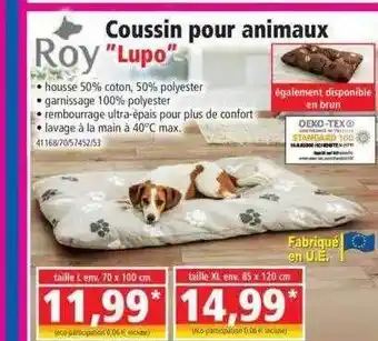 Norma Coussin pour animaux offre