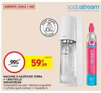 Intermarché Hyper Machine à gazéifier terra + 1 bouteille sodastream offre