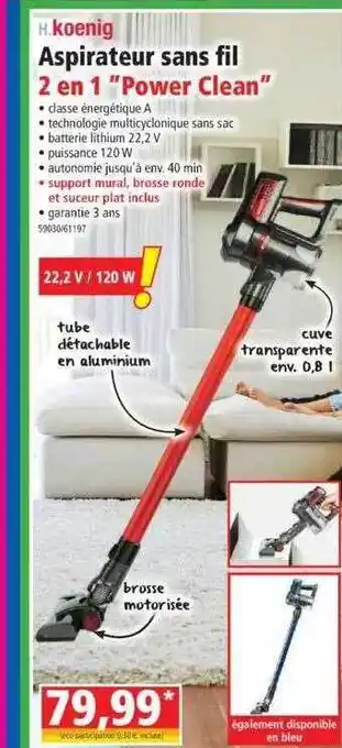 Norma Aspirateur sans fil 2 en 1 offre