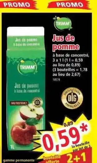 Norma Jus de pomme trimm offre