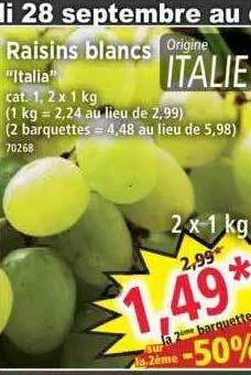 Norma Raisins blancs offre