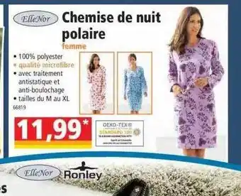 Norma Chemise de nuit polaire femme ellenor offre