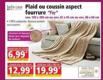 Norma Plaid ou coussin aspect fourrure offre
