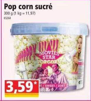 Norma Pop corn sucré offre