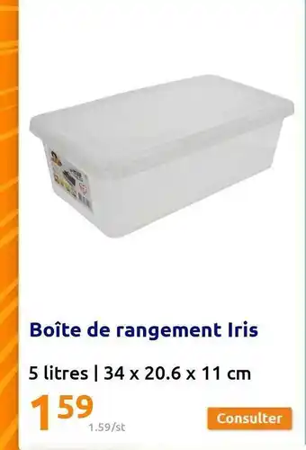 Action Boîte de rangement iris offre