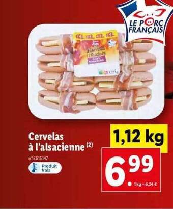 Lidl Cervelas à l'alsacienne offre