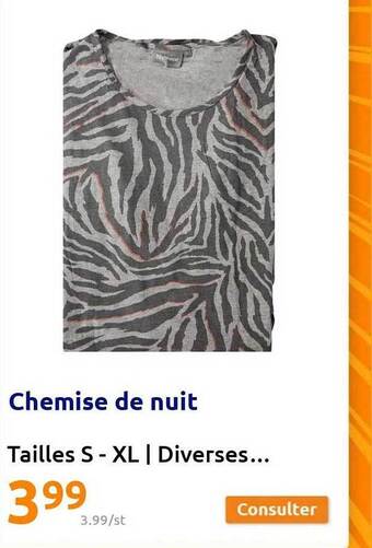 Action Chemise de nuit offre