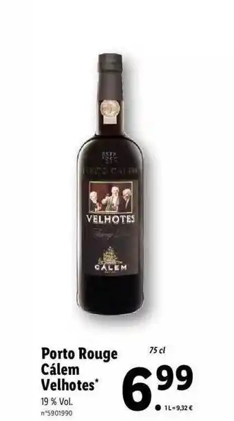 Lidl Porto rouge cálem velhotes offre