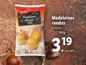 Lidl Madeleines rondes offre