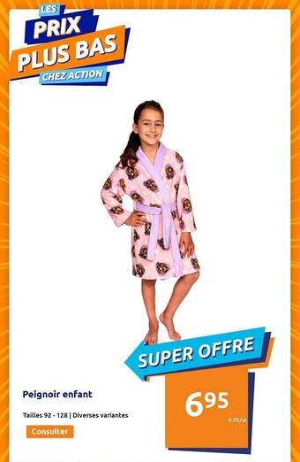 Action Peignoir enfant offre