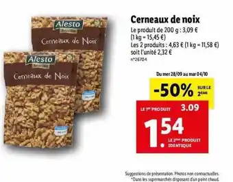 Lidl Cerneaux de noix alesto offre