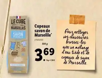 Lidl Copeaux savon de marseille offre