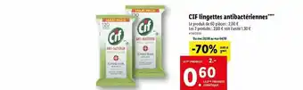 Lidl Cif lingettes antibactériennes offre