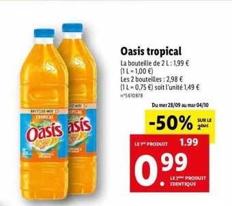 Lidl Oasis tropical offre