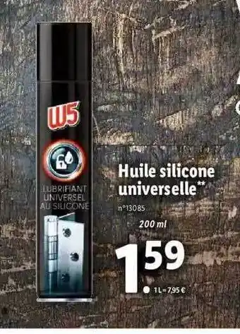 Lidl Huile silicone universelle w5 offre