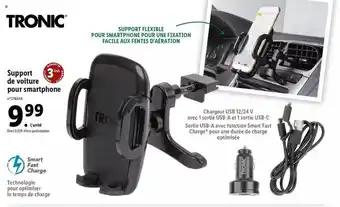 Lidl Support de voiture pour smartphone tronic offre