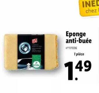Lidl Éponge anti-buée offre