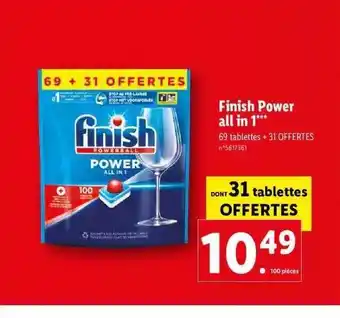Lidl Finish power all in 1 offre