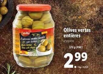 Lidl Olives vertes entières offre