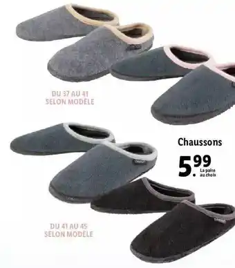 Lidl Chaussons offre