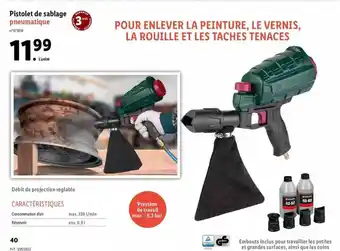 Lidl Pistolet de sablage pneumatique parkside offre