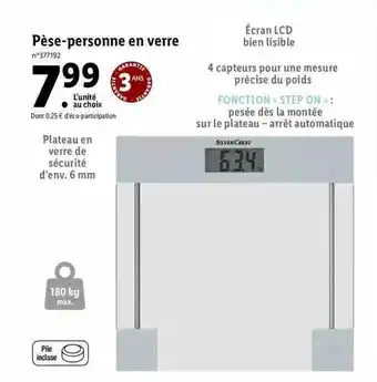 Lidl Pèse-personne en verre offre