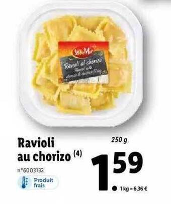 Lidl Ravioli au chorizo offre