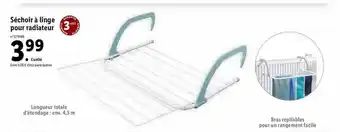 Lidl Séchoir à linge pour radiateur offre