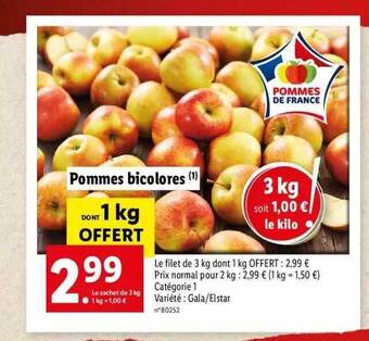Lidl Pommes bicolores offre