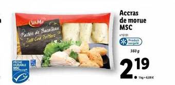 Lidl Accras de morue msc offre